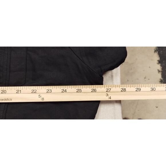 Cubavera Mens Shirt Button Up Short Sleeve Pocket Embroidered Flower Black XXL - Picture 7 of 9